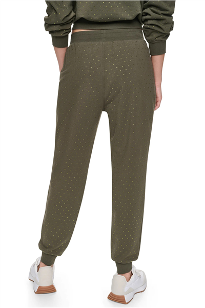 DKNY Kadın Rhinestones Jogger Jogger Pantolon