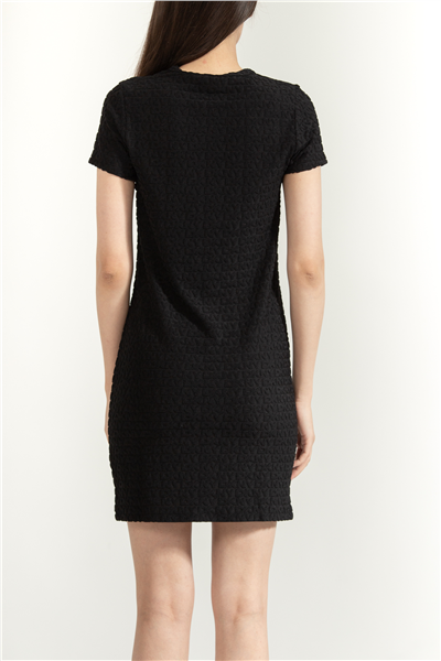 DKNY Logo Jacquard Crew Neck Kadın Elbise