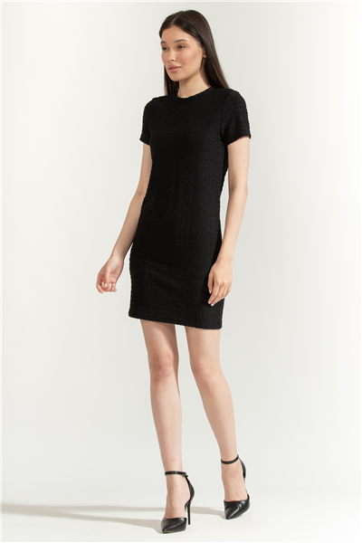 DKNY Logo Jacquard Crew Neck Kadın Elbise