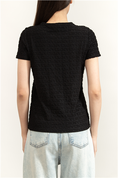 DKNY Logo Jacquard SL Kadın Bluz