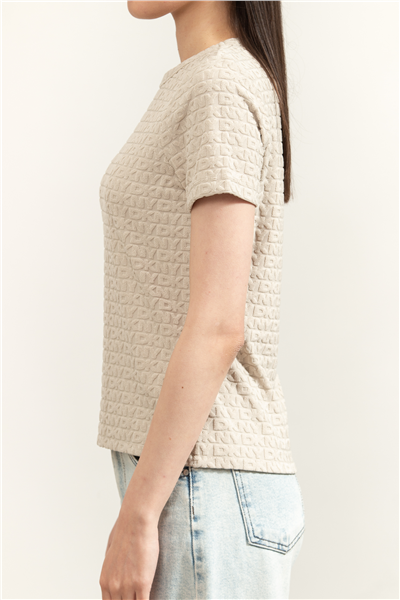 DKNY Logo Jacquard SL Kadın Bluz