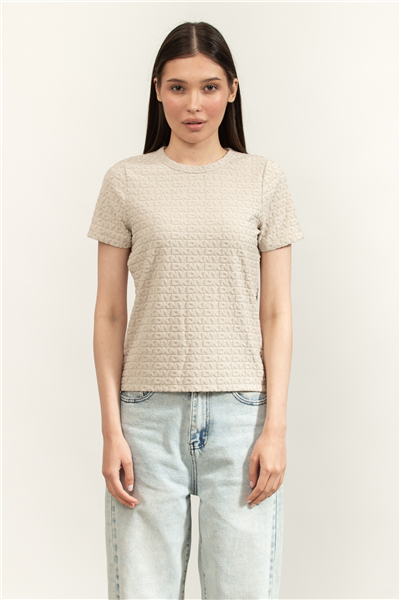 DKNY Logo Jacquard SL Kadın Bluz