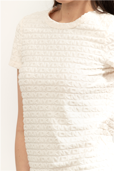 DKNY Logo Jacquard SL Kadın Bluz