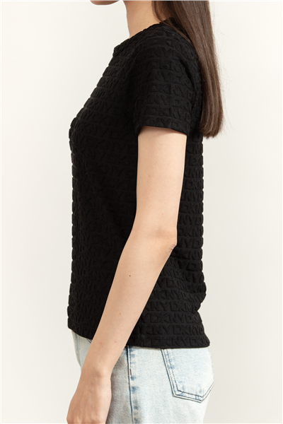 DKNY Logo Jacquard SL Kadın Bluz