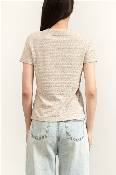 DKNY Logo Jacquard SL Kadın Bluz