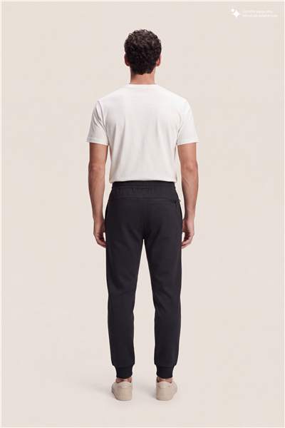 DKNY Logo Patch Sweatpant Erkek Eşofman Altı Siyah