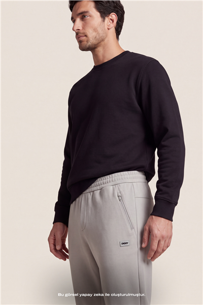 DKNY Logo Patch Sweatpant Erkek Eşofman Altı Taş Rengi