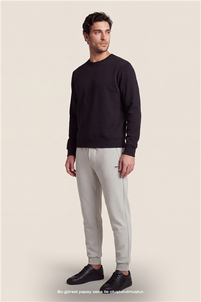 DKNY Logo Patch Sweatpant Erkek Eşofman Altı Taş Rengi