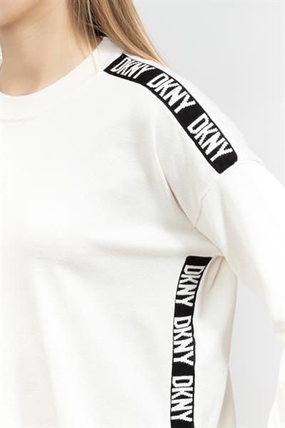 DKNY L/S Logo Tape Kadın Triko