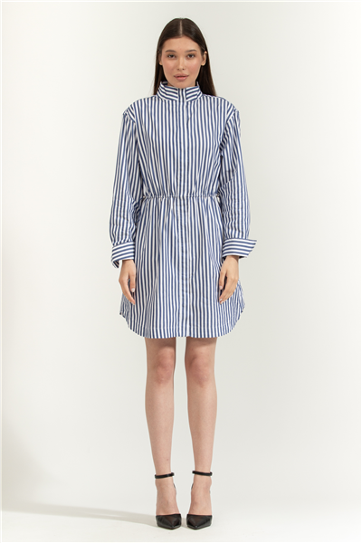 DKNY Mandarin Collar Shirt Kadın Elbise