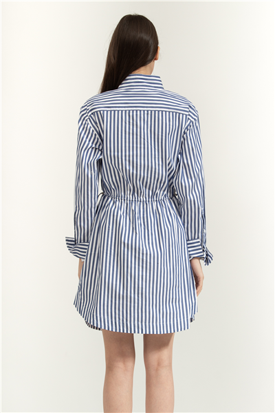 DKNY Mandarin Collar Shirt Kadın Elbise