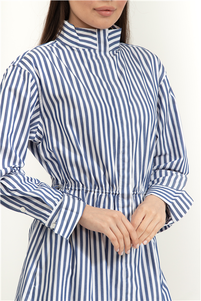 DKNY Mandarin Collar Shirt Kadın Elbise