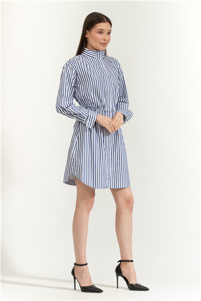 DKNY Mandarin Collar Shirt Kadın Elbise