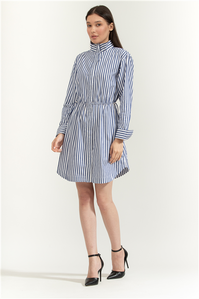 DKNY Mandarin Collar Shirt Kadın Elbise