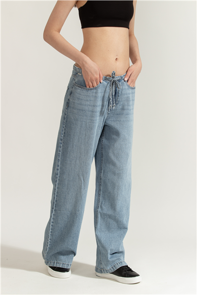 DKNY Mid Rise Flowy Relax Kadın Jean Pantolon