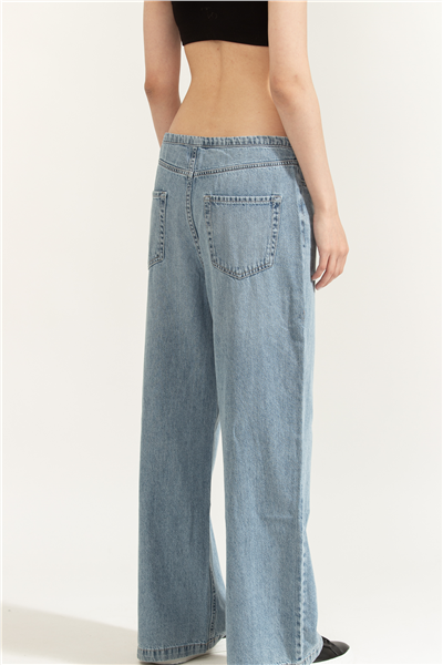 DKNY Mid Rise Flowy Relax Kadın Jean Pantolon