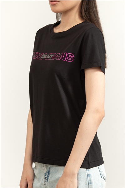 DKNY Overlay Stud Logo Cr Kadın Bluz