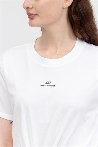 DKNY Pigment Dyed Sport i Kadın Bisiklet Yaka TShirt