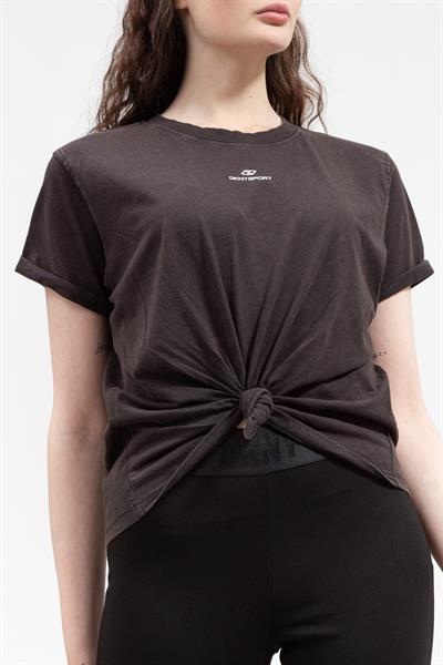 DKNY Pigment Dyed Sport i Kadın Bisiklet Yaka TShirt