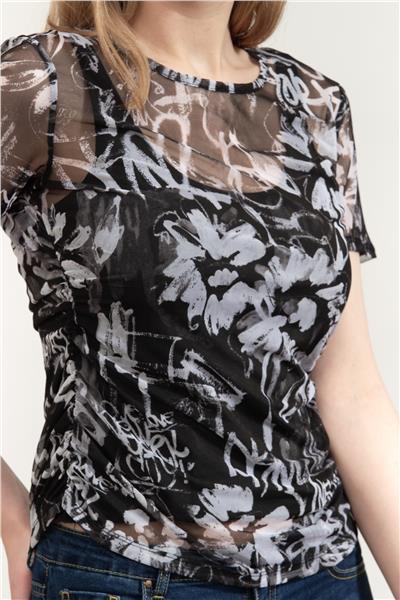 DKNY Prnt Side Kadın Bisiklet Yaka Sweatshirt