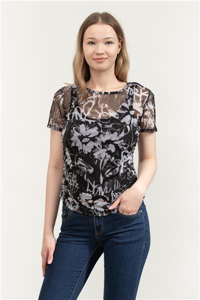 DKNY Prnt Side Kadın Bisiklet Yaka Sweatshirt