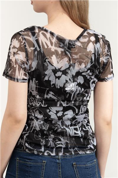 DKNY Prnt Side Kadın Bisiklet Yaka Sweatshirt