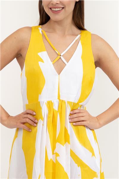 DKNY Prntd Maxi Kadın Elbise