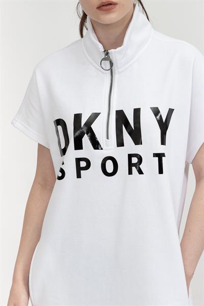 DKNY Pulovr 1/2 Zip Dress Kadın Elbise