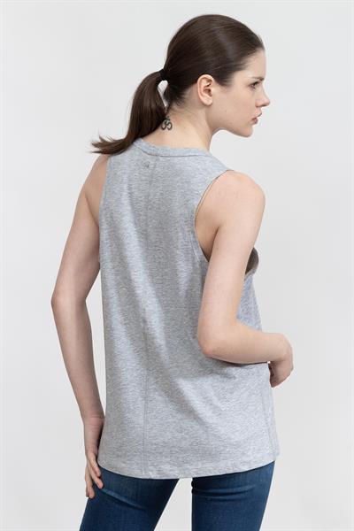 DKNY Reflect Logo Kadın Kolsuz T-Shirt Gri