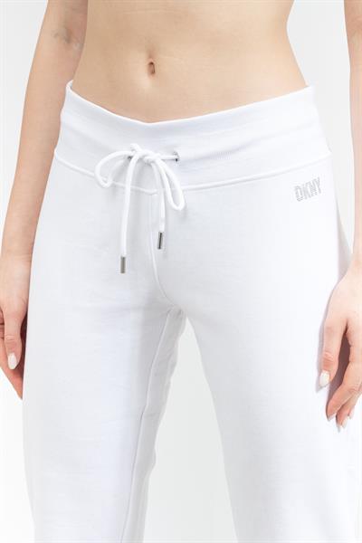DKNY Rhinestone Logo Kadın Eşofman Altı Beyaz
