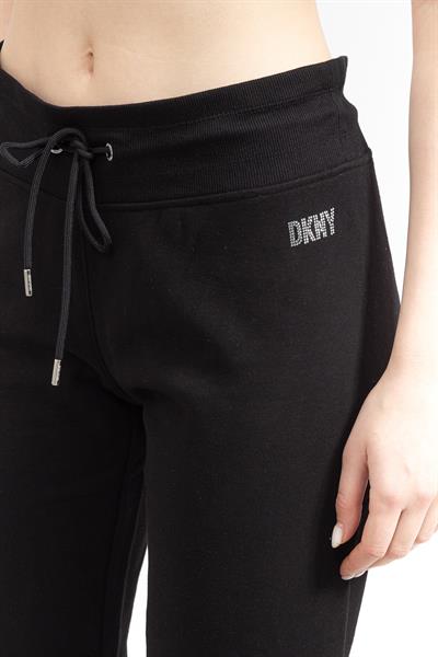 DKNY Rhinestone Logo Kadın Eşofman Altı Siyah