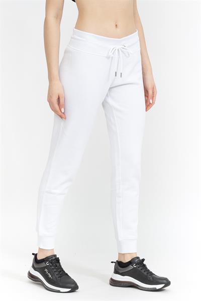 DKNY Rhinestone Logo Kadın Eşofman Altı Beyaz