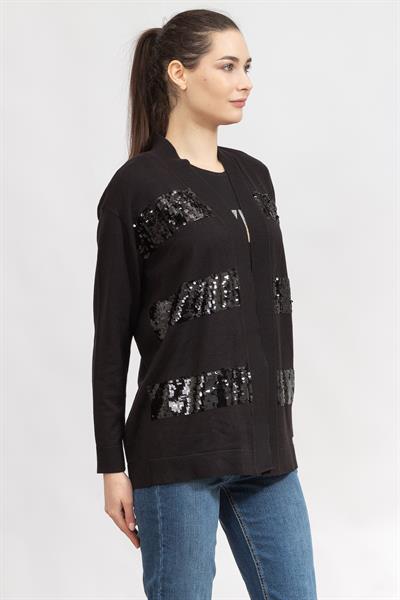 DKNY Sequin Stripe Kadın Hırka