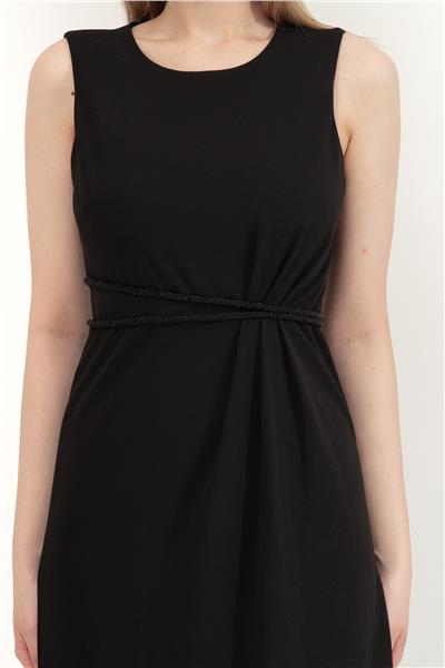 DKNY S/L Jewel Neck Gown Kadın Elbise