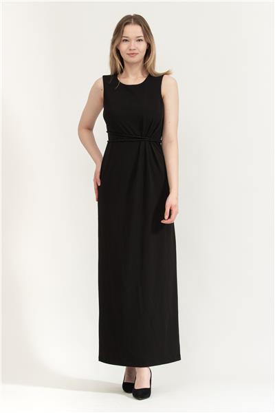 DKNY S/L Jewel Neck Gown Kadın Elbise