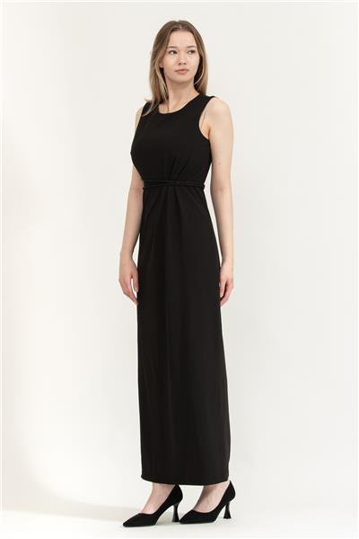 DKNY S/L Jewel Neck Gown Kadın Elbise