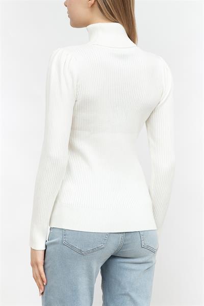 DKNY Solid Ribbed Turtlen Kadın Triko