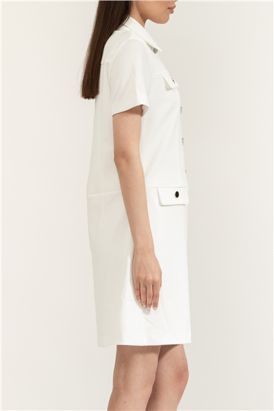 DKNY S/S Shift W/ Buttons Kadın Elbise