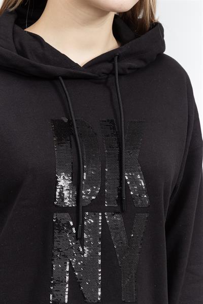 DKNY Stacked Sequin Logo Kadın Triko