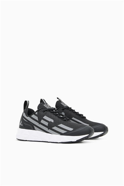 EA7 Black And White 10Th Anniversary Sneakers Siyah