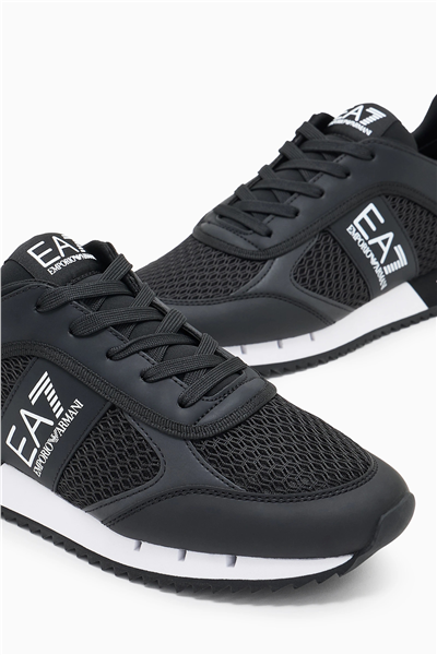 EA7 Black And White 10Th Anniversary Sneakers Siyah