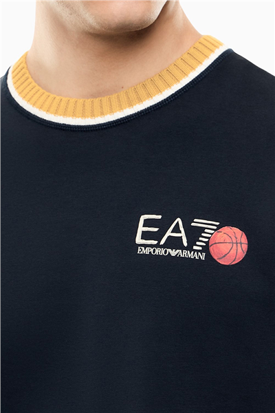 EA7 Erkek Bisiklet Yaka Sweatshirt