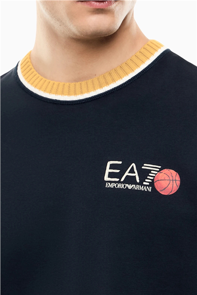 EA7 Erkek Bisiklet Yaka Sweatshirt