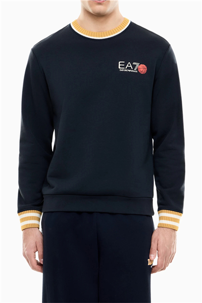 EA7 Erkek Bisiklet Yaka Sweatshirt
