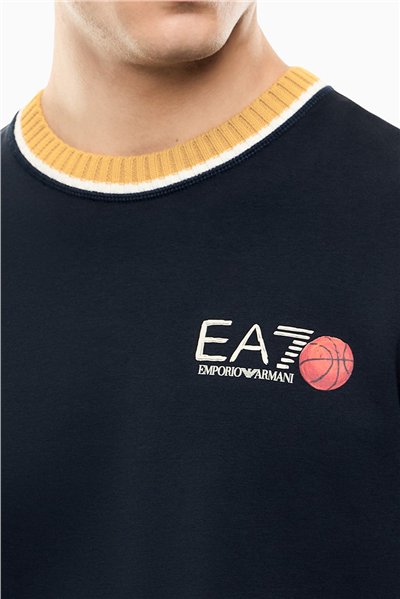 EA7 Erkek Bisiklet Yaka Sweatshirt
