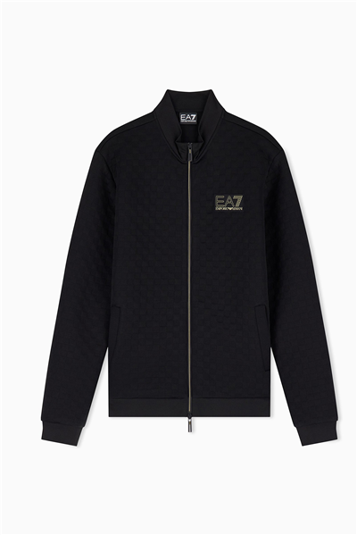 EA7 Erkek Bisiklet Yaka Sweatshirt Siyah