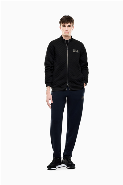 EA7 Erkek Bisiklet Yaka Sweatshirt Siyah