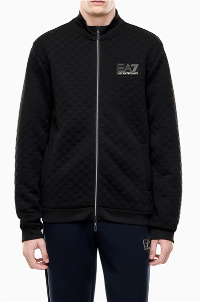 EA7 Erkek Bisiklet Yaka Sweatshirt Siyah