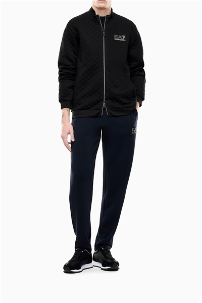 EA7 Erkek Bisiklet Yaka Sweatshirt Siyah