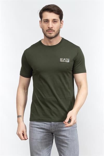 EA7 Erkek Bisiklet Yaka T-Shirt Çok Renkli